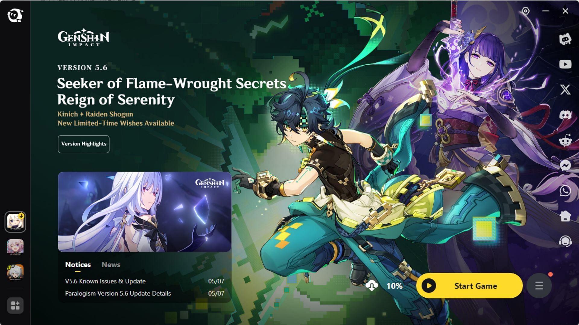 The files preloading in the launcher (Image via HoYoverse)